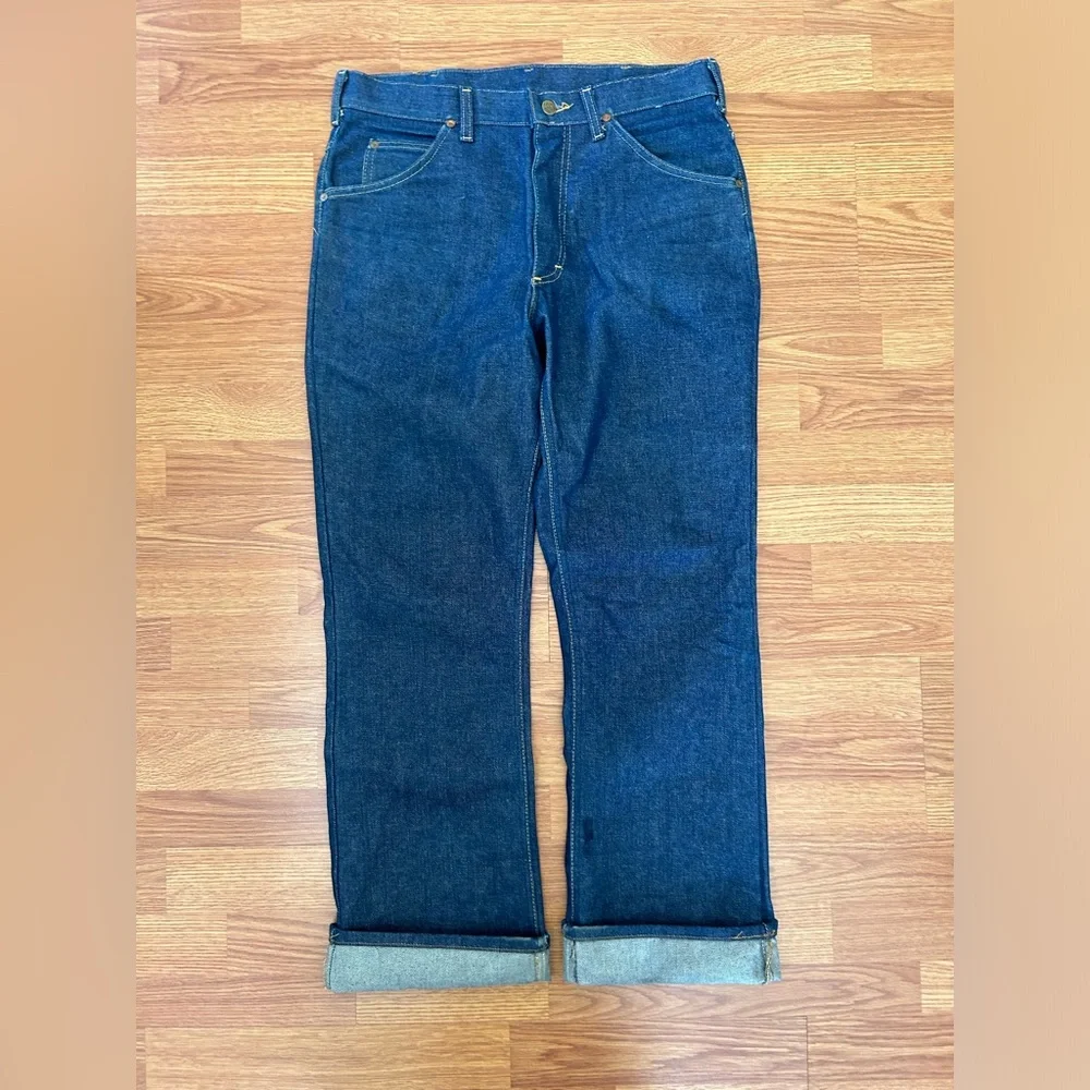 Vintage 70’s Lee Bootcut Blue Jeans RN34783 32x30 - Picture 2 of 11